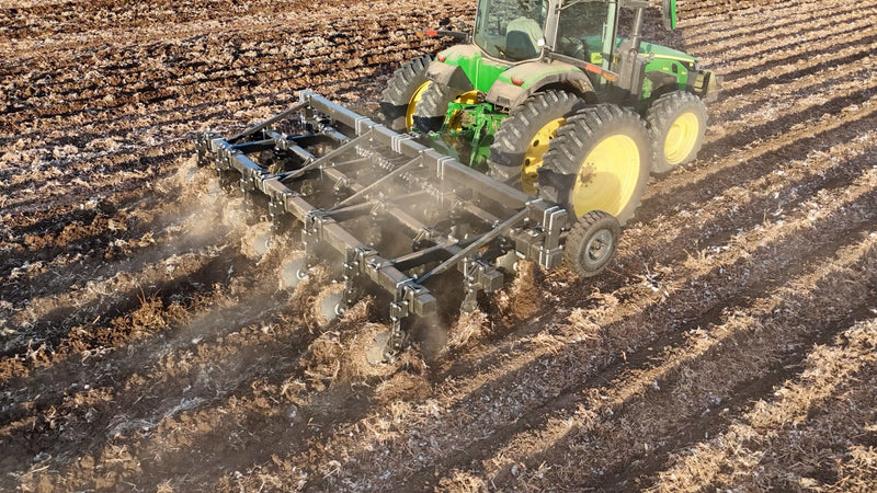 Roller working in the field